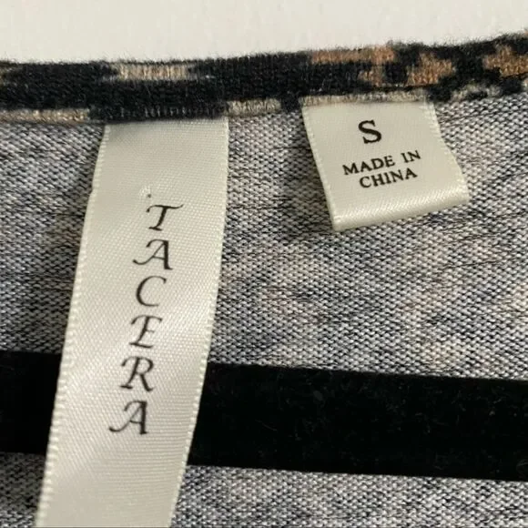 Tacera Tribal Print Long Sleeve Belted Knit Sweater Dress Size S - Picture 3 of 7